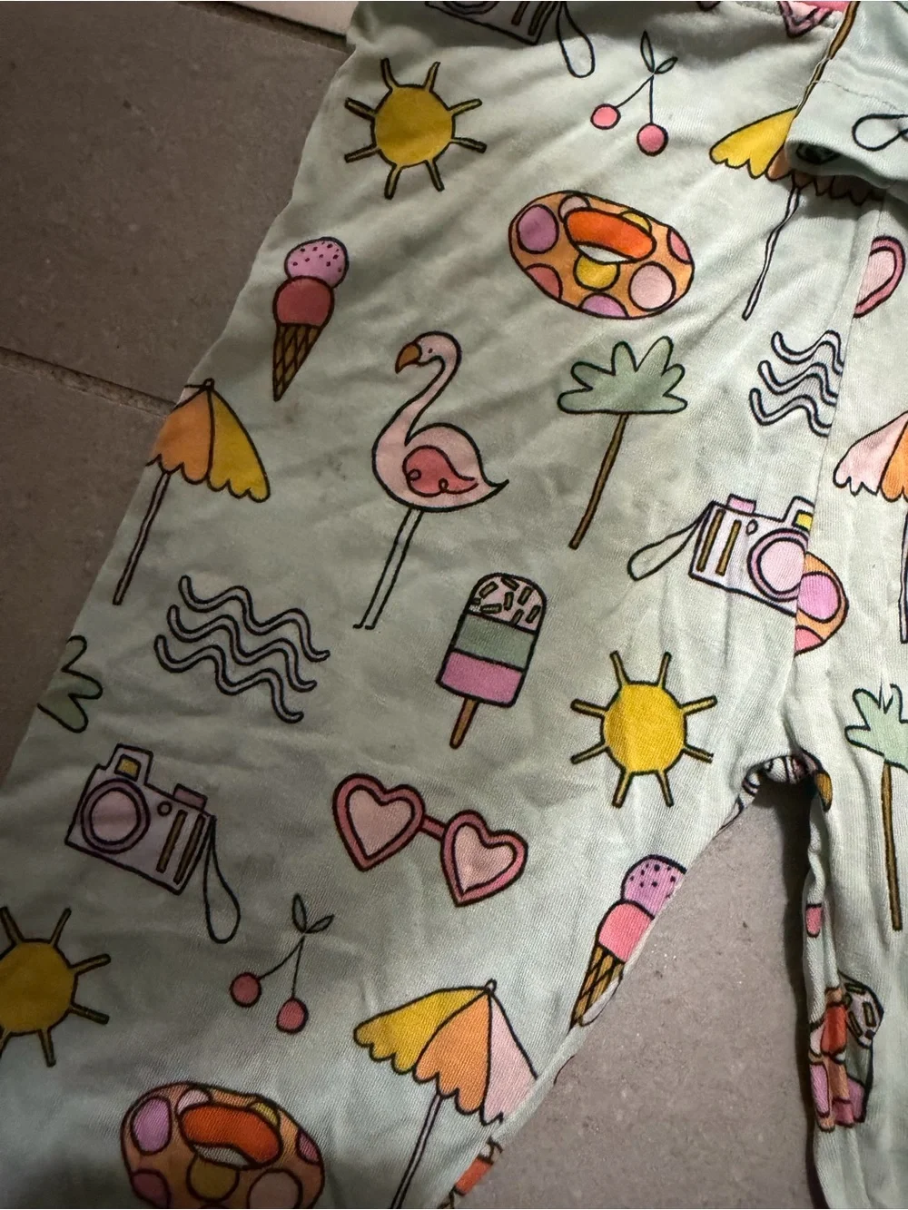 Little sleepies summer print pajama set